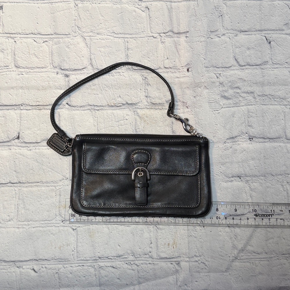Coach Black Leather Wristlet - Picture 5 of 7